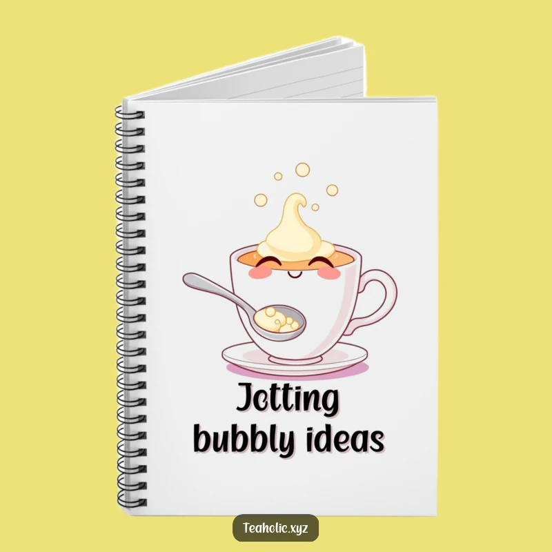 Funny Teacup Bubble Notebook: Jot Down Ideas with Bubbly Joy