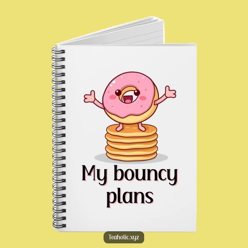 Funny Donut Pancake Bounce Notebook - Deliciously Funny Journal for Your Thoughts