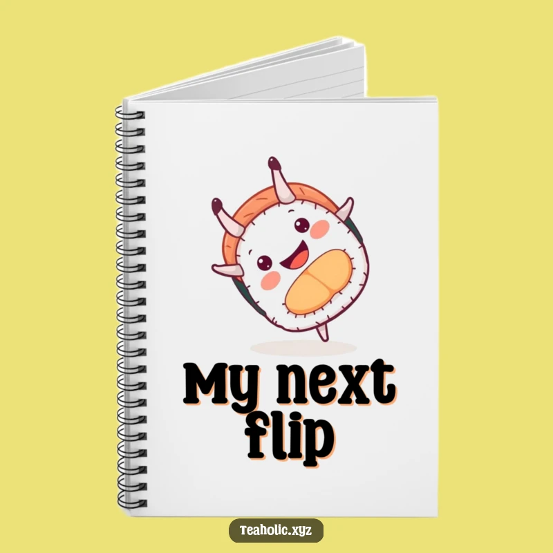 Funny Sushi Somersault Notebook: Playful Food Journal, Perfect Funny Gift for Writers