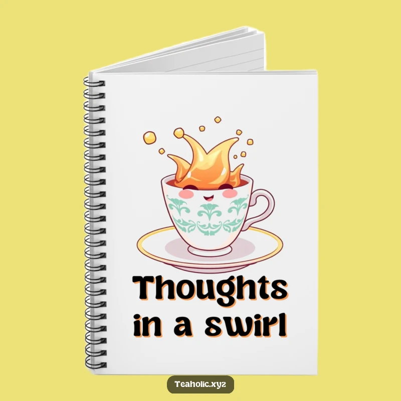 Funny Teacup Splash Notebook: Cheerful Character Jotting - Ideal Funny Gift for Notes
