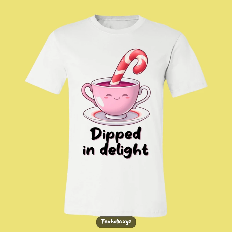 Funny Candy Cane Tea Time T-Shirt: Sweet Moments, Perfect Funny Gift