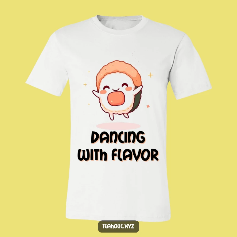 Funny Charmed Sushi Dance T-Shirt - Wear Your Love for Sushi & Tea Hilariously