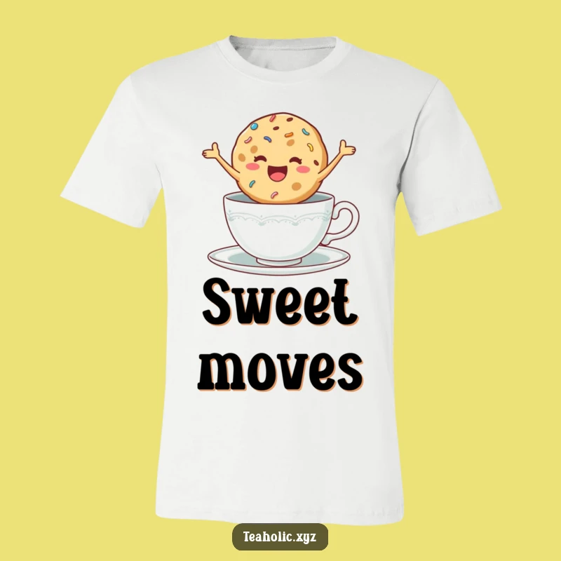 Funny Cookie T-Shirt - Delighted Cookie Jumping, Sweet Treat Tee