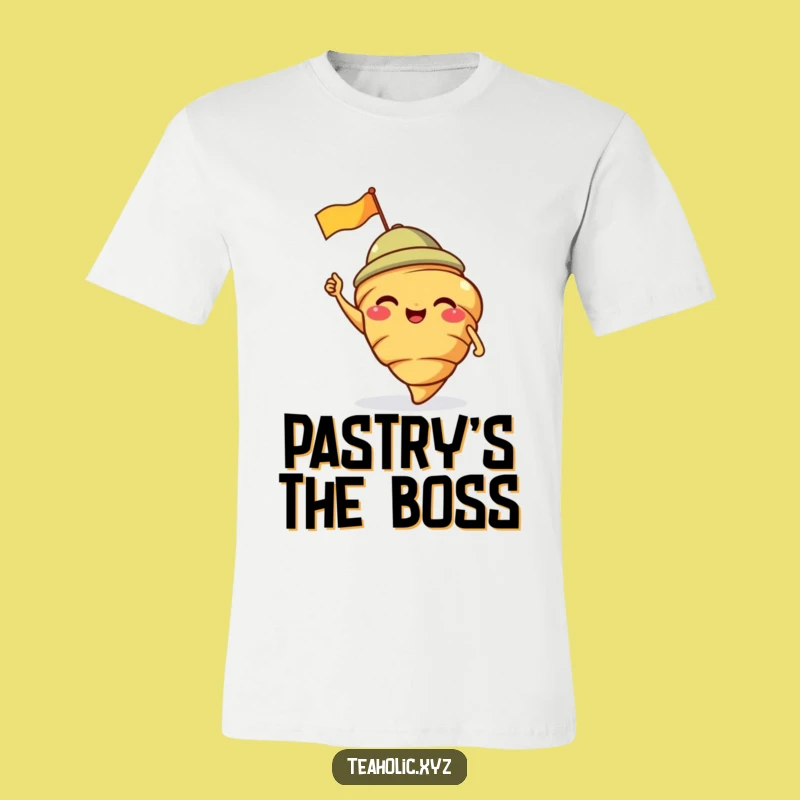 Funny Croissant T-Shirt: Giggling Baker for a Playful Funny Gift