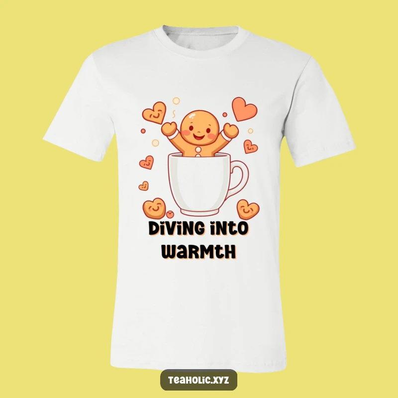 Funny Gingerbread Man Mug Jump T-Shirt - Wear Your Holiday Spirit Hilariously