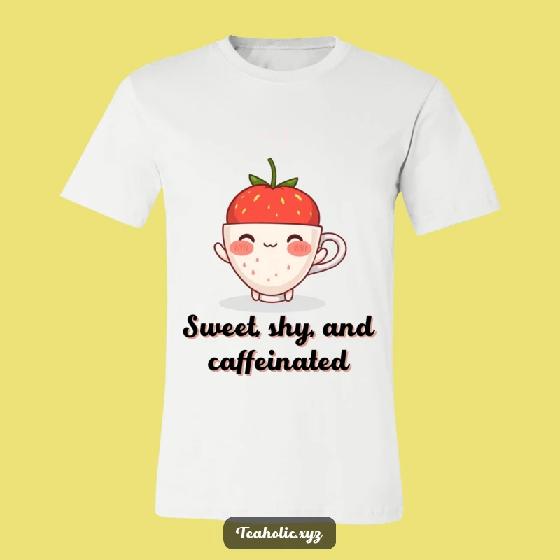 Funny Strawberry Shy T-Shirt: Sweet & Gentle Humor, Ideal Funny Gift