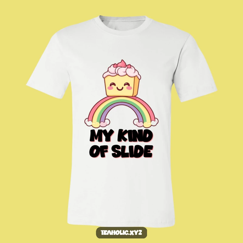 Funny Cake Rainbow T-Shirt: Wearable Dessert Humor for a Joyful Day
