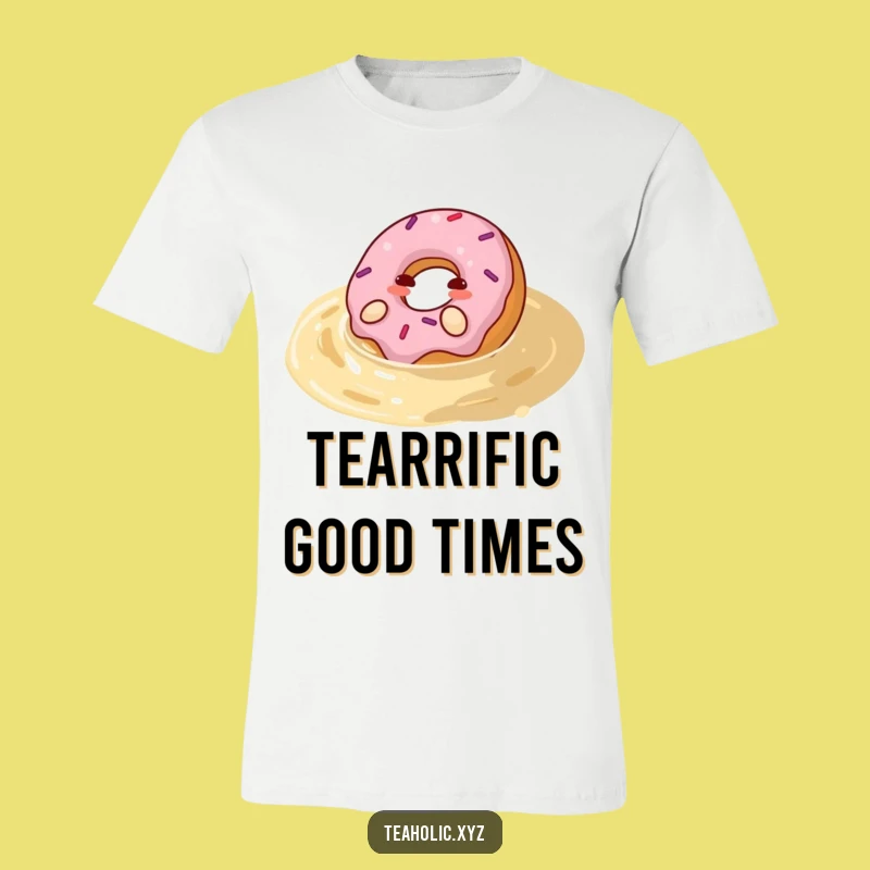 Funny Happy Donut Tea Pool T-Shirt - Wear Your Love for Sweetness Hilariously