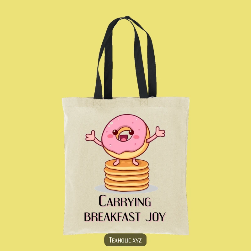 Funny Donut Pancake Bounce Tote Bag - Carry Your Fun & Funny Essentials