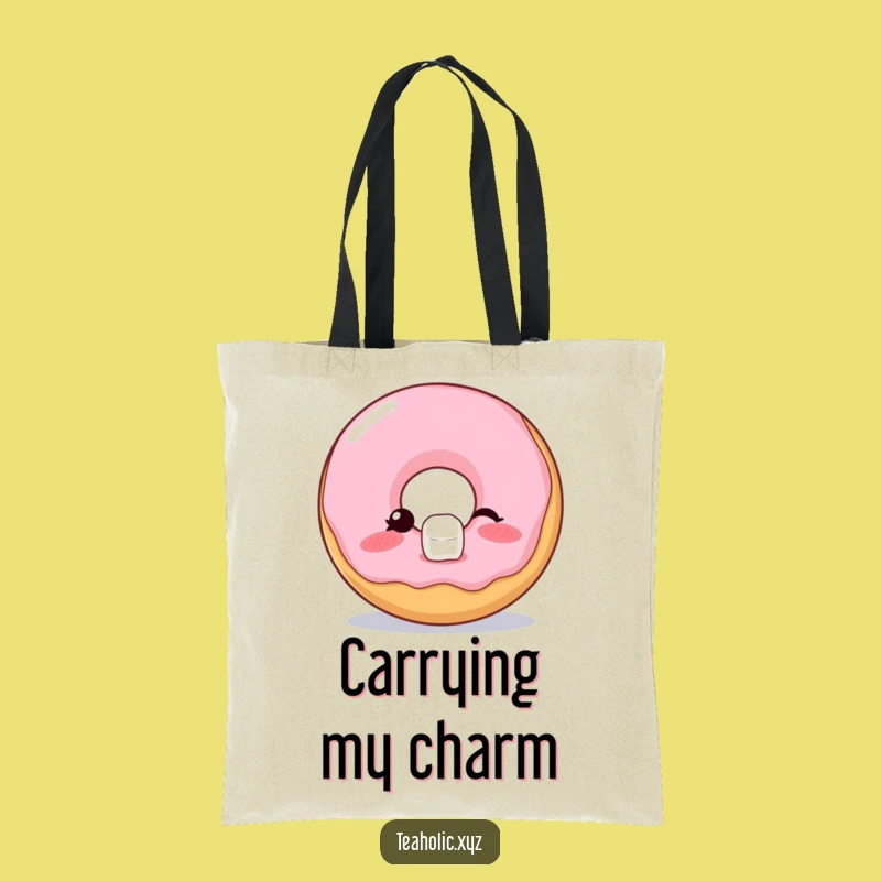 Funny Donut Wink Tote Bag: Sweet Balance Shopping Funny Gift