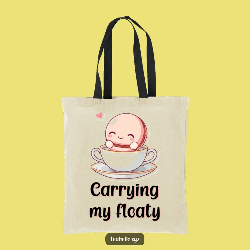 Funny Macaroon Tea Tote Bag: Carry Bliss and Sweetness Everywhere
