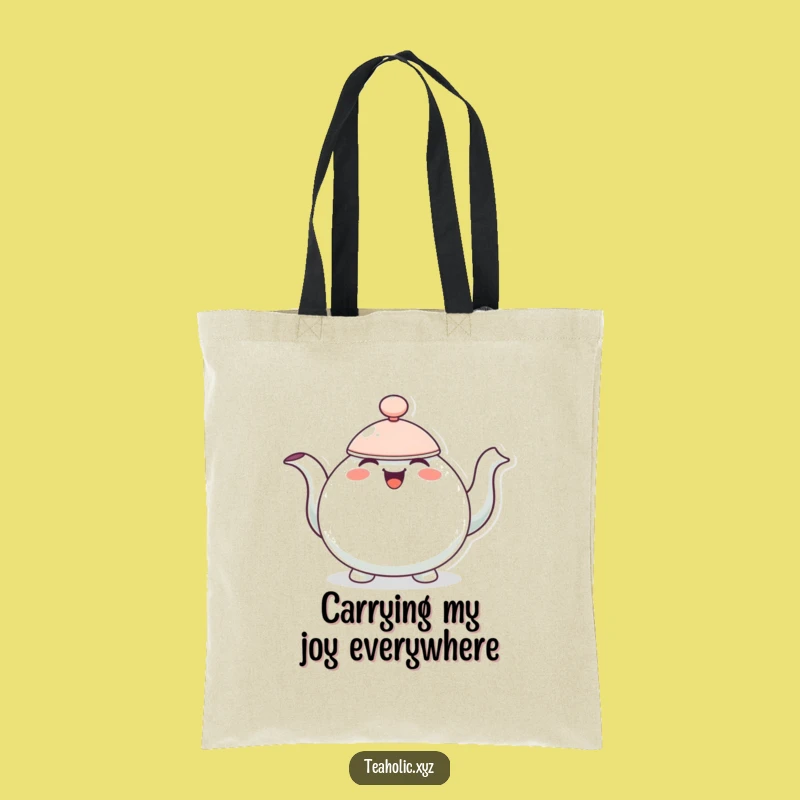 Funny Teapot Tote Bag: Carry Joy with a Bobbing Character
