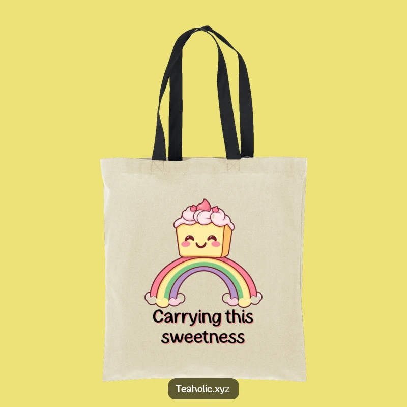 Funny Cake Rainbow Tote Bag: Carry Your Essentials with Sweet Style