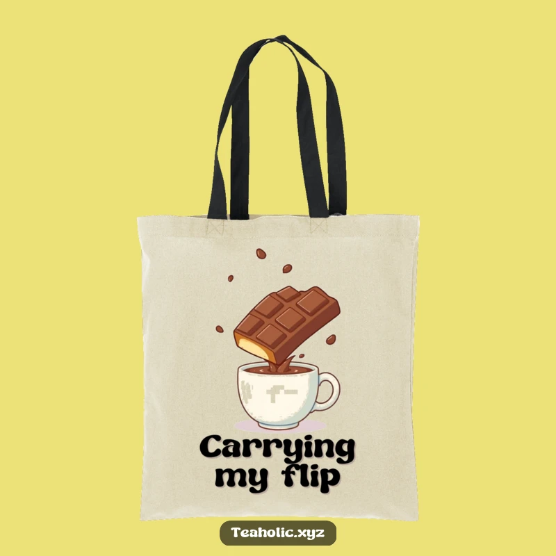Funny Chocolate Somersault Tote Bag - Playful Bar Carrier Gift