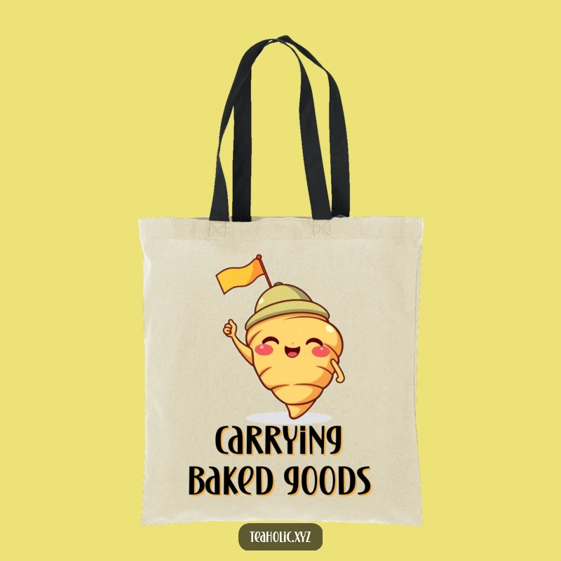 Funny Croissant Tote Bag: Giggling Fun for a Cute Funny Gift