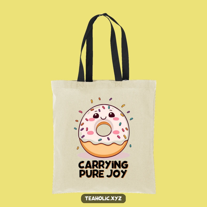 Funny Donut Sprinkle Joy Tote Bag: Carry Happiness Everywhere You Go Gift