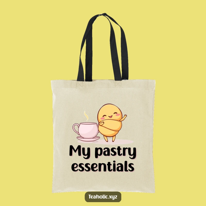 Funny Giggling Croissant Twirl Tote Bag - Carry Your Treats with Style