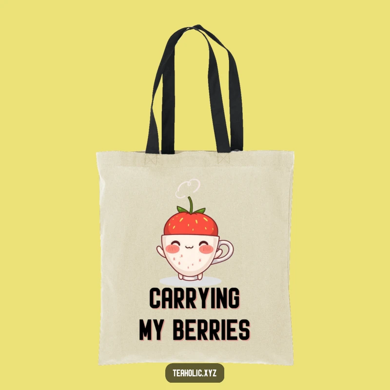 Funny Strawberry Tote Bag: Carry Sweetness and Charm, Perfect Funny Gift