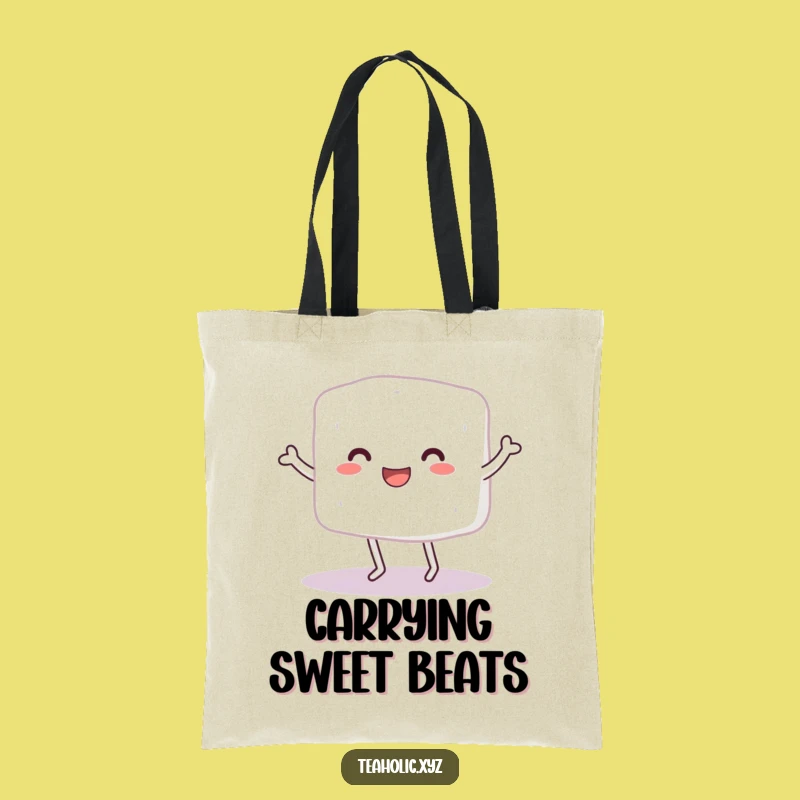 Funny Sugar Cube Dance Tote Bag: Cute Character Accessory, Perfect Humorous Gift!