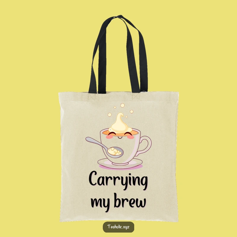 Funny Teacup Bubble Tote Bag: Carry Your Essentials with Bubbly Charm