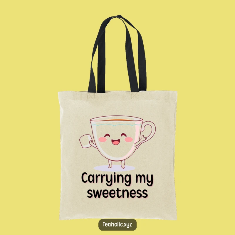 Funny Teacup Sugar Cube Dance Tote Bag - Stylish & Funny Accessory for Everyday Fun