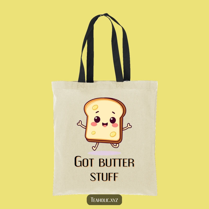 Funny Toast Tote Bag: Buttered Hop for a Cute Funny Gift