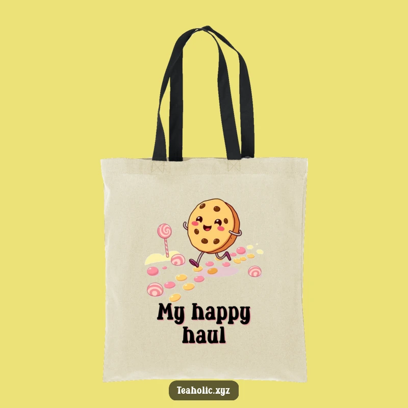 Funny Cookie Character Tote Bag: Candy Path Shopping Funny Gift