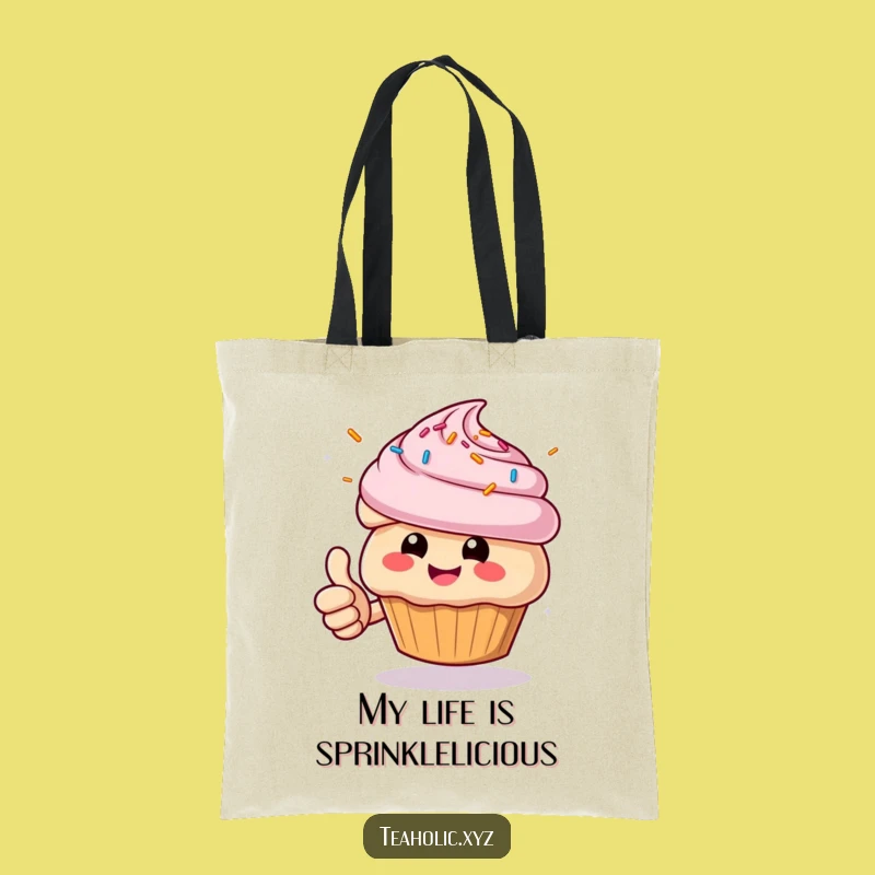 Funny Muffin Thumbs Up Tote Bag - Cheerful & Spacious Carry-All